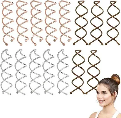 Produktbild von Famanu Haarnadeln Spiralform 15 Stück - Hochwertige Haarspangen für elegante Frisuren