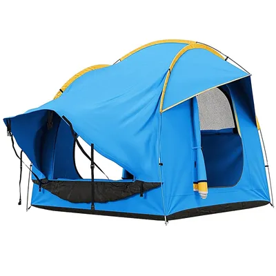 Produktbild von Autozelt Campingzelt 3 Tš¹ren Wetterbest?ndig 239x210x210 cm Orange Blau