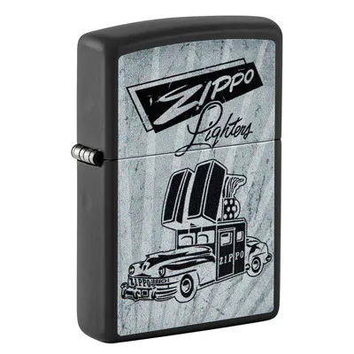 Produktbild von Zippo Benzin-Feuerzeug schwarz matt Car Design 60006569, unbefllt
