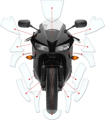 Produktbild von Lackschutzfolie Steinschlagschutz passend für Honda CBR600RR PC41 2013-2017