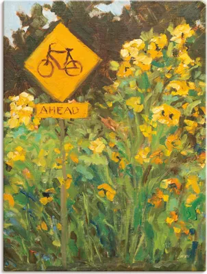 Produktbild von ARTland Leinwandbild Bicycle Crossing Größe: 30x40 cm