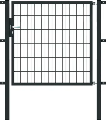 Produktbild von Alberts Einzeltor Flexo mit Zubehör, zum Einbetonieren, anthrazit, Breite 125 cm, Höhe 120 cm