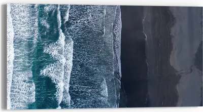 Produktbild von DEQORI Glasbild Echtglas 60x30 cm 'Meereskontraste' Wandbild Bild modern Deko