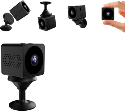Obrázok produktu pre Mini kamera – Bezpečnostná kamera – Spravovanie domácnosti – 4K Ultra HD – 150° širokouhlý objektív – Čierna