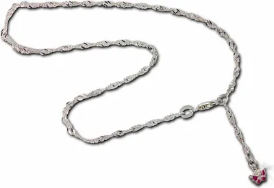 Produktbild von SilberDream Damen-Fußkette 26cm 925er Echt Silber rosa Schmetterling SDF017A