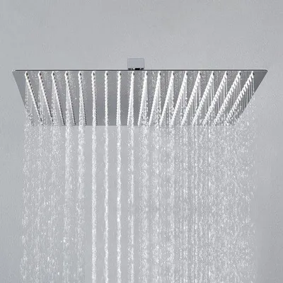 Obrázek produktu pro Sprchová hlavice typu rain shower – sprchová hlavice z nerezové oceli 304, rozměry 40 x 40 cm, pro zapuštěnou montáž