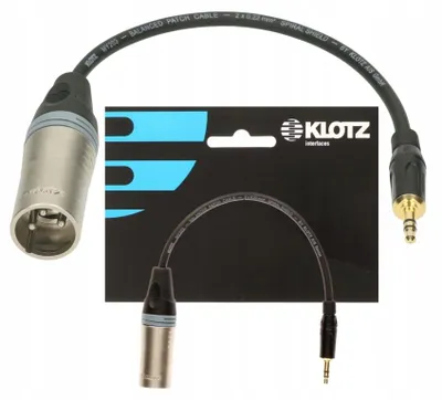Obrázok produktu pre Adaptér Klotz XLR-BMP3.5, prepojenie XLR na stereo konektor (jack), dĺžka 0,2 m