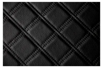 Produktbild von Kunstleder, Polsterstoff, gesteppt, Doppel Karo, wasserabweisend, robust, schwarz, 140 cm