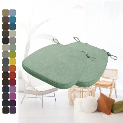 Imagen del producto de Solidchoice - Juego de 2 cojines para sillas - Cómodos - Lavables - Antideslizantes - 40x38x3 cm - Proporcionan soporte y distribución de la presión - Cojín para asiento