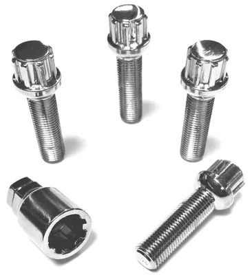 Produktbild von Felgenschloss M14x1,5x43mm Kugelbund R13 silberne Felgenschlösser
