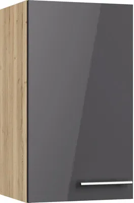 Produktbild von Optifit Hängeschrank Jonte984 BxTxH 40 x 34,9 x 70,4 cm anthrazit glänzend zerlegt Anschlag reversibel KFJO OM406-8+