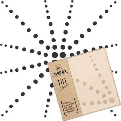 Produktbild von Tile Fliesen Schablone zum Malen 15x15 cm, Neiva Geometrisches Labyrinth Linien Modern, Kunststoff Wiederverwendbare Bodenschablone DIY
