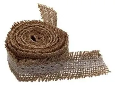 Immagine prodotto di Nastro di juta con pizzo, 2 m - Brewis