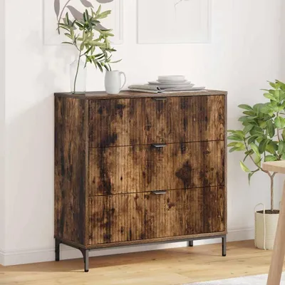 Obrázek produktu pro vidaXL Komoda z kouřového dubu 79,5 x 33 x 82 cm Dřevotřísková deska