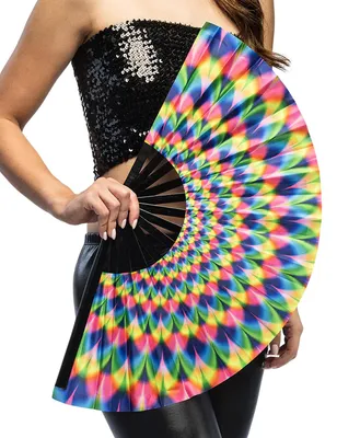 Produktbild von Riesiger psychedelischer Fächer, 64 cm - Einheitsgröße