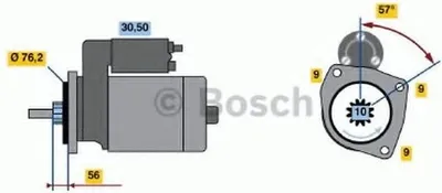 Obrázok produktu pre Štartér BOSCH (0 986 016 190) pre VW Transporter T4