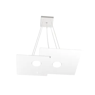 Immagine prodotto di Sospensione Moderna Echo Metallo Bianco 2 Luci Gx53
