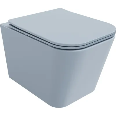 Obrázek produktu pro Mexen Teo WC mísa Rimless s pomalu padající deskou slim, duroplast, Matná šedomodrá - 30854069