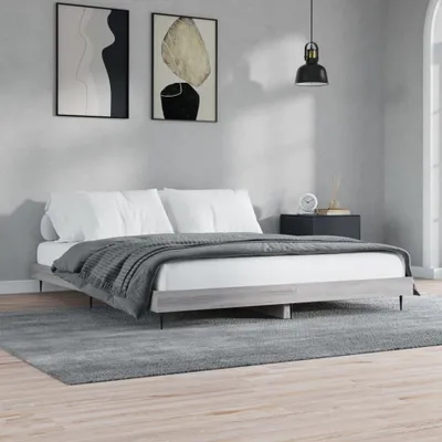 Produktbild von Bettgestell Grau Sonoma 180x200 cm Holzwerkstoff , Klassische Betten Design 2024