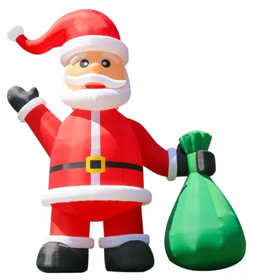 Produktbild von Aufblasbare Dekoration, Riesen-Weihnachtsmann, Einfache Montage für den Außenbereich, 6m