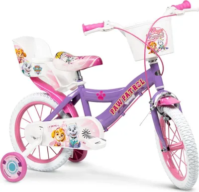 Produktbild von 14 Zoll Kinder Mädchen Fahrrad Mädchenfahrrad Rad Bike Paw Patrol Lila