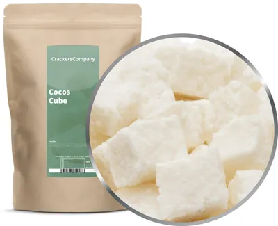Produktbild von CrackersCompany Kokos-Würfel (Cocos Cube), ZIP-Beutel 500 g