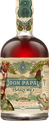 Produktbild von Don Papa Baroko Rum dunkel milder fruchtiger Geschmack 40 Vol.