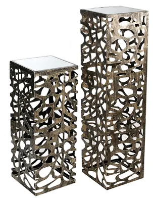 Imagen del producto de Gilde Säule, "Ellis", Glas, Metall, bronzefarben, VE 1, L. 27 cm, B. 27 cm, H. 70 cm  74232