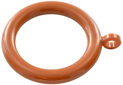 Vorhangstangenringe, Kunststoff, 24 Stk., 28 mm Innen-Ø, mittelbraun