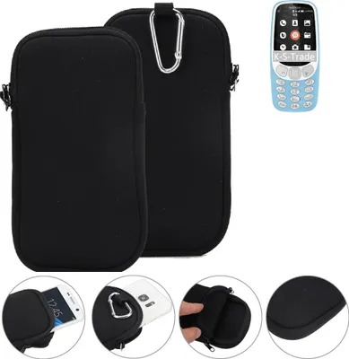 Produktbild von K-S-Trade Neopren-Hülle Handy-Hülle kompatibel mit Nokia 3310 4G Schutzhülle Neoprenhülle Sleeve Schutz-Hülle Gürtel Tasche Case Holster