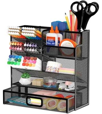 Image de Solidchoice - Organisateur de bureau multifonctionnel avec tiroirs et compartiments