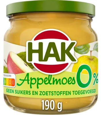 Obrázek produktu pro Jablečná omáčka Hak 0% přidaný cukr 190 g – přírodní jablečná omáčka bez cukru