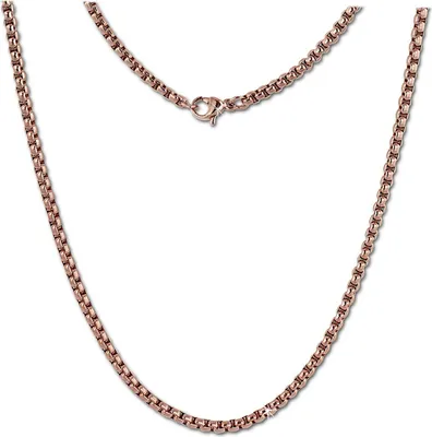Produktbild von Amello Ankerkette Edelstahl Damen Coin Kette Halsschmuck 50cm rose ESC101E