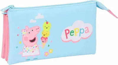 Immagine prodotto di Astuccio multiuso triplo blu Peppa Pig 22 x 12 x 3 cm