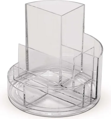 Produktbild von MAUL Stifteköcher MAULrundbox Kunststoff 14 x 14 x 12.5 cm glasklar