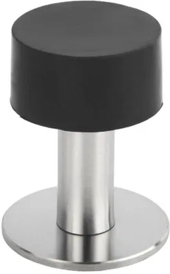 Produktbild von 2er-Satz Stahl-Kunststoff-Türstopper, robuste Türstopper, Türgriff-Schutz, Wand-Schutz, Stahl-Kunststoff-Türstopper, 1,57 x 1,65 Zoll, doppelter Türstopper mit Dämpfer (schwarz)