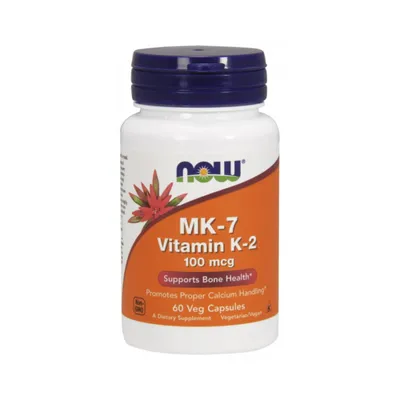 Produktbild von NOW Foods MK-7 Vitamin K2 100 mcg - 60 Kapseln