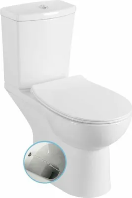 Image de Sapho Ceramics - WC combiné Kairo, avec bidet douche, bonde arrière, blanc PC106