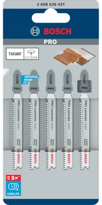 Immagine prodotto di PRO Laminate clean T101BIF Lama per seghetto alternativo, 83 mm, 5 pz.