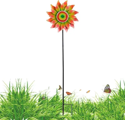 Produktbild von Garten Windspiele Metallblumenstecker | Windspiele Gartendekoration für Garten, Rasen, Terrasse, Hof,, Herbst, Außenbereich