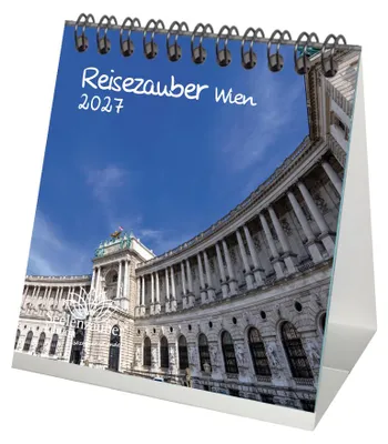 Produktbild von Reisezauber Wien Tischkalender 10x10cm für 2027 Österreich Urlaub Berge - Seelenzauber