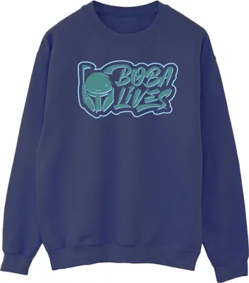 Produktbild von Star Wars - "The Book Of Boba Fett Lives" Sweatshirt für Herren BI43991 (4XL) (Marineblau)