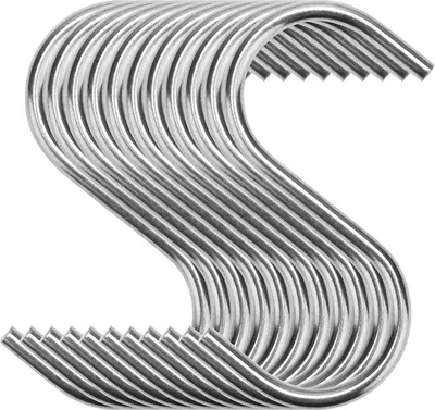 Obrázek produktu pro CANDeal 2,5palcové háčky S 10 Pack Premium Stainless Steel Metal S Hooks for Kitchen Potts and Pans, Utensils, Towels and More