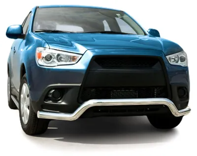Image de Barre de protection frontale pour Mitsubishi ASX 2010-2013 argent avec ABE acier
