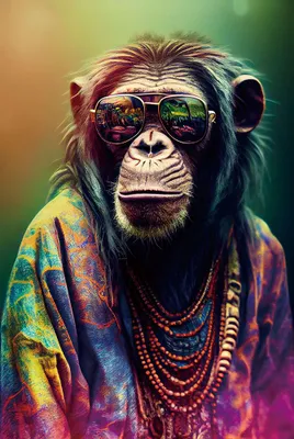 Produktbild von ArtUniverse Glasbild Hippie Style 60 x 90 cm