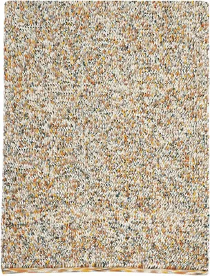 Produktbild von Wohn- und Schlafzimmerteppich aus unifarbener Wolle mit Kunstmuster MARBLE A