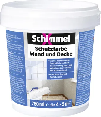 Produktbild von Schimmel-X Schutzfarbe Wand und Decke 750 ml weiß