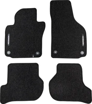 Image de Tapis de Sol de Voiture pour VW Scirocco III 2008-2017 Velours Durable Noir 4Pcs