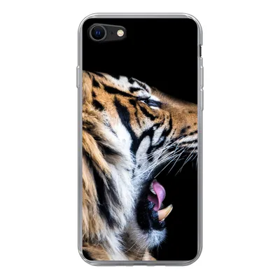 Produktbild von MuchoWow® Handyhülle Schutzhülle Hülle für iPhone SE 2020 Tiger - Tiere - Porträt Silikon Softcase Handy Hülle - Kartenbesitzer