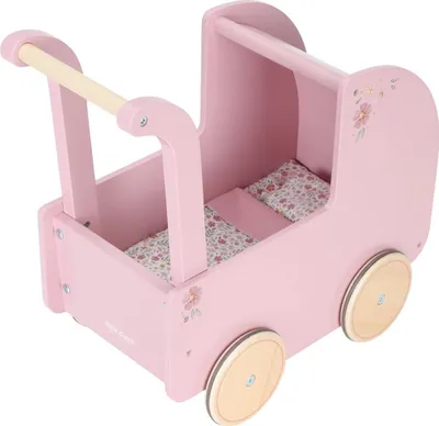 Immagine prodotto di Carrozzina per bambole in legno, marca Little Dutch, con lenzuola, certificata(LD2519) (8713291225190)
